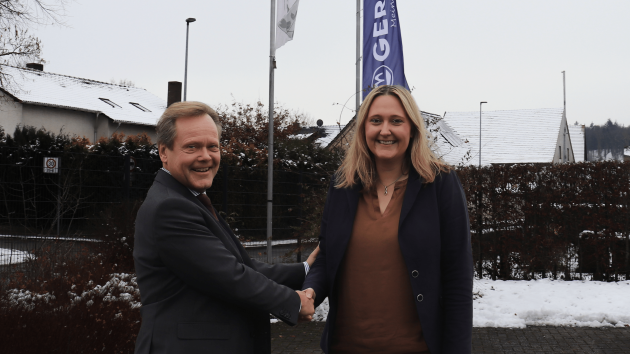 Neue Chefin bei Heil- und Mineralquellen Germete - Thomas Grah, langjährige Geschäftsführer der Heil- und Mineralquellen Germete GmbH, übergibt den Staffelstab an Yvonne Mendelin - Quelle: Germete